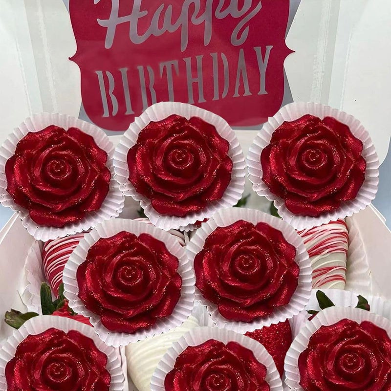Fogilas 2PCS Rose Flowers Silicone Molds Cake Chocolate Mold Wedding Cake Decorating Tools Fondant Sugarcraft Cake Molds - Image 3